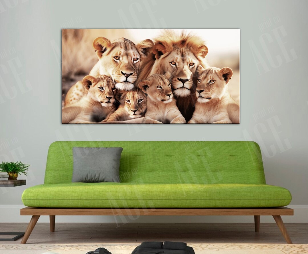 Quadro su Tela Tigre animali natura safari Stampe da Parete 125x70cm Quadri Moderni Soggiorno Camera da Letto Cucina 5 pezzi Piccoli Decorazione Murale Wall Art Canvas Grafica Immagini EA125x70-1549
