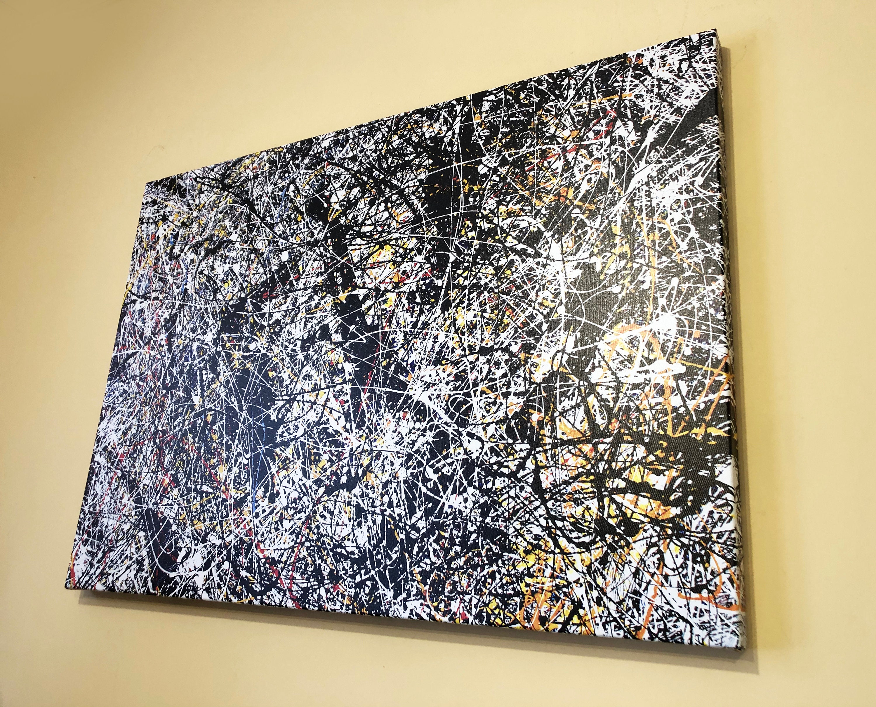 Jackson Pollock Canvas Pollock Wall Art Pollock Print Etsy