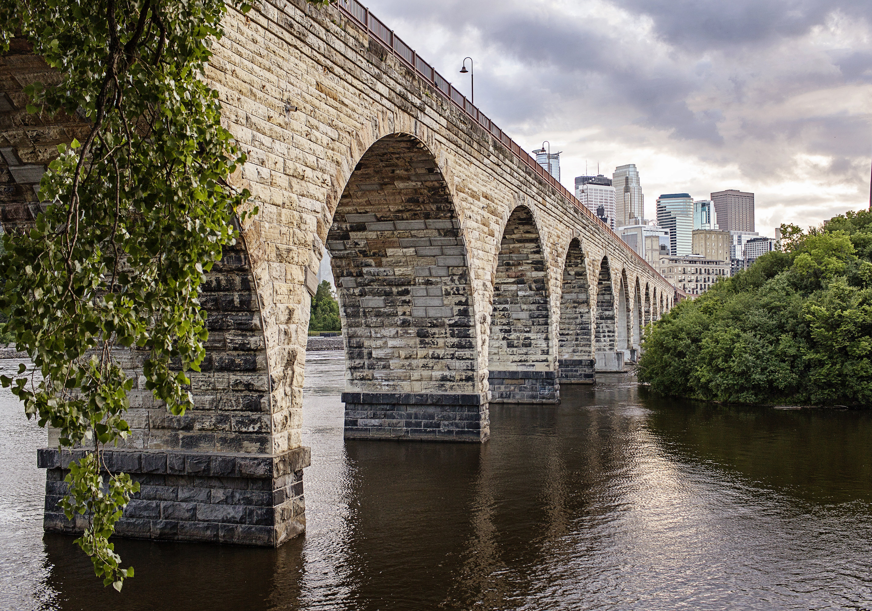 Minneapolis Stone Arch Bridge Print, photography art print, digital download photo, travel photography print, bridge print