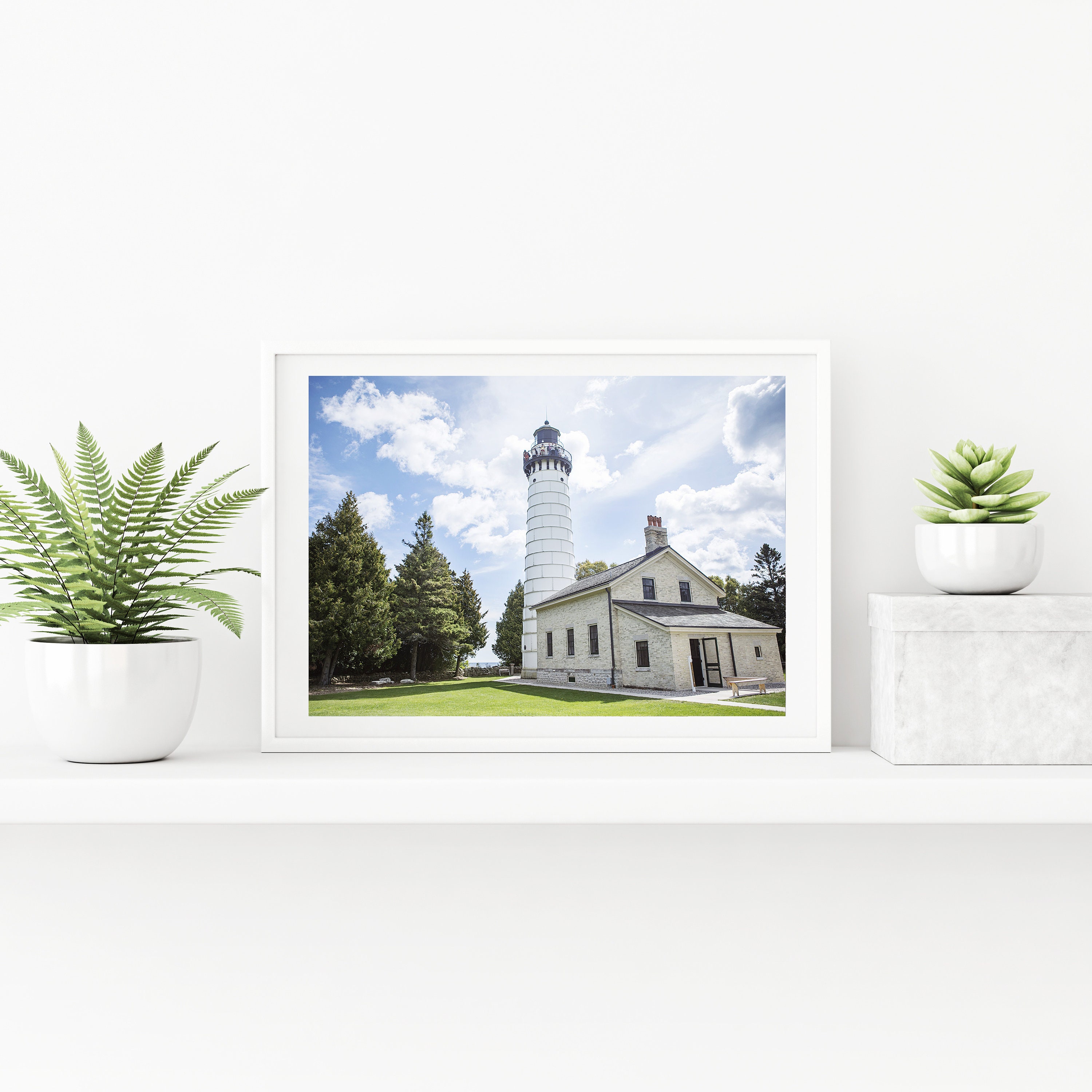 Door County Wisconsin Lighthouse Print, Photography Art Print, Digital ...