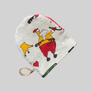 100% linen oven mitts, Pot holders, Eco friendly kitchen mittens, kitchen gloves, Oven gloves, Christmas pattern print linen oven mitten
