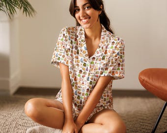 Pijama de manga corta para mujer inspirado en Jellycat