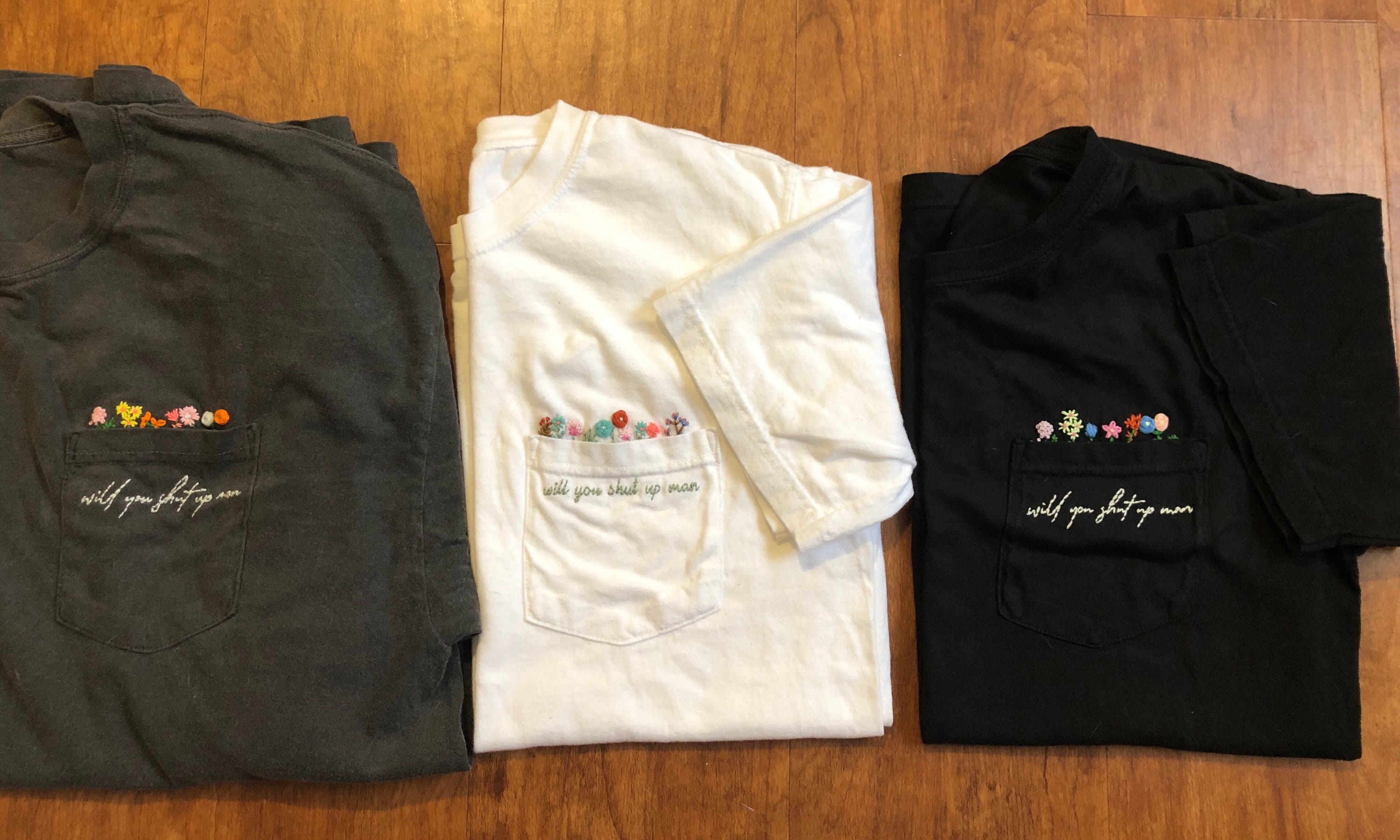 Custom Embroidered Shirt short sleeve TShirt Pocket Etsy