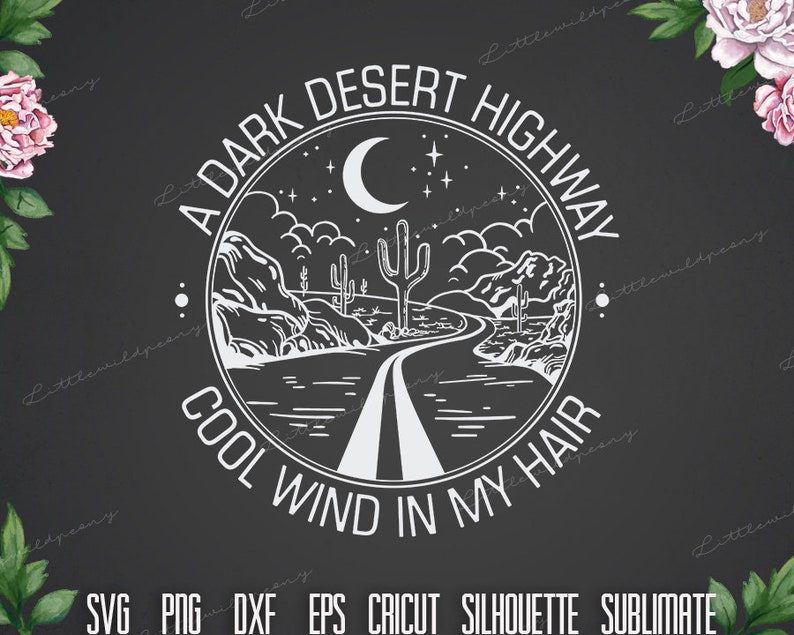 Eagles Hotel California Svg on a Dark Desert Highway Cool Etsy