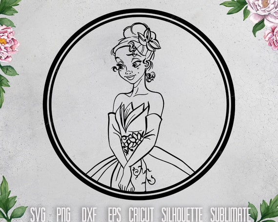 Download Tiana Svg The Princess And The Frog Png Round Frame Design Etsy