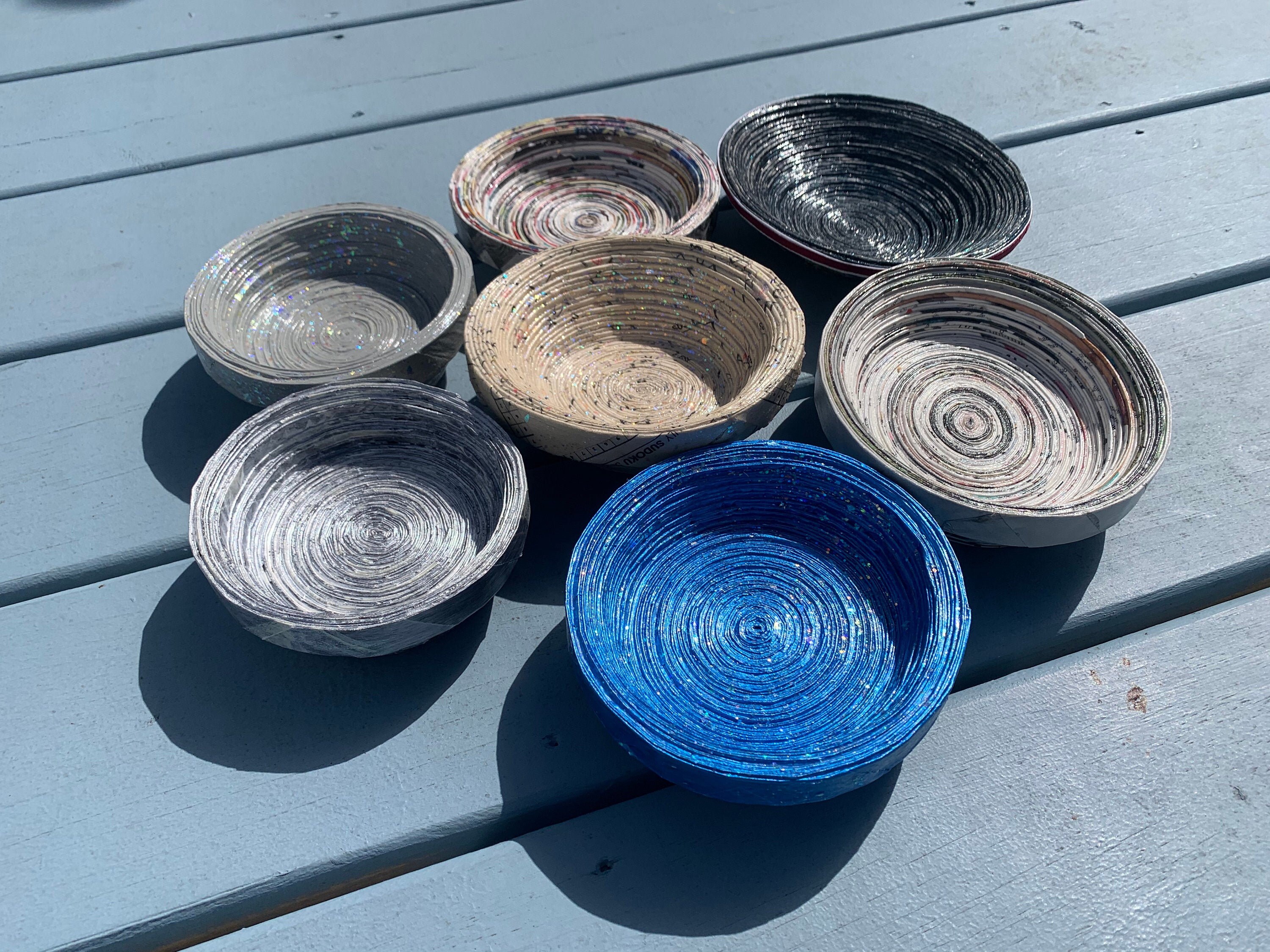 Recycled Paper Bowls Handmade Bowl Sustainable Living Etsy