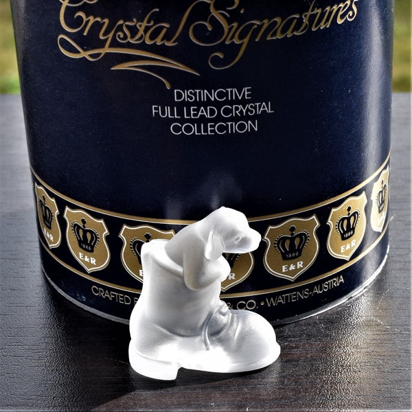 PUPPY DOG SWAROVSKI Figurine en cristal Ebeling & Reuss dans la boîte originale Livraison gratuite