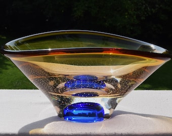 Kosta Boda 'four Elements' Door Bertil Vallien Art Glass Sweden