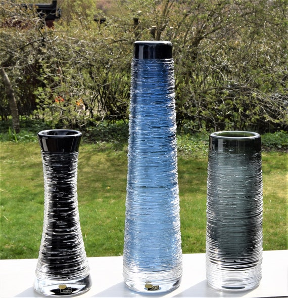 SPUN crystal vase, signed Bengt Edenfalk SKRUF Sweden 1960s - Etsy 