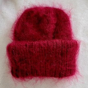 Chunky Mohair Beanie,Mohair hat, Fluffy hat, Fluffy beanie, Knit beanie, Knit hat Fluffy knit hat, Women Knit Beanie, thick mohair hat