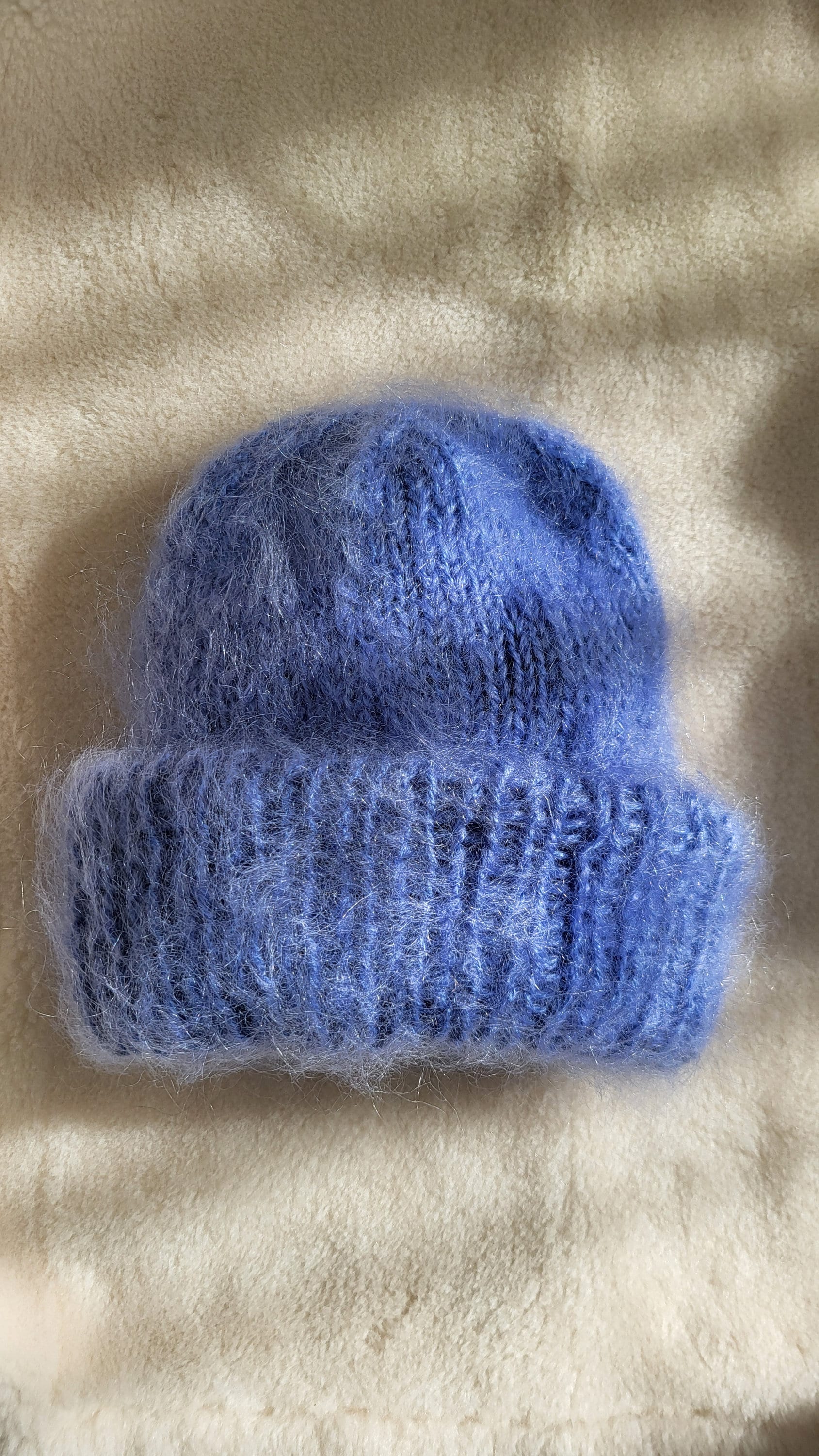 Blue Mohair Beanie - Etsy