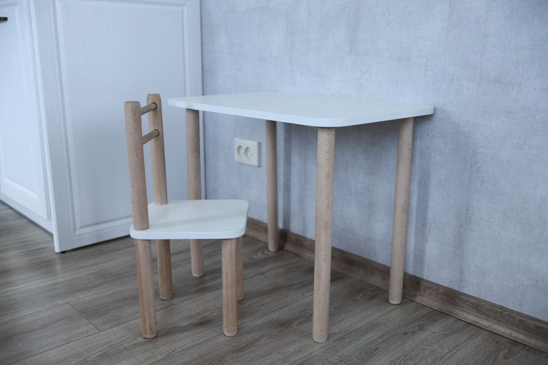 Kiddy table chair set. Table for 2 year old kids. chair for 2 Etsy