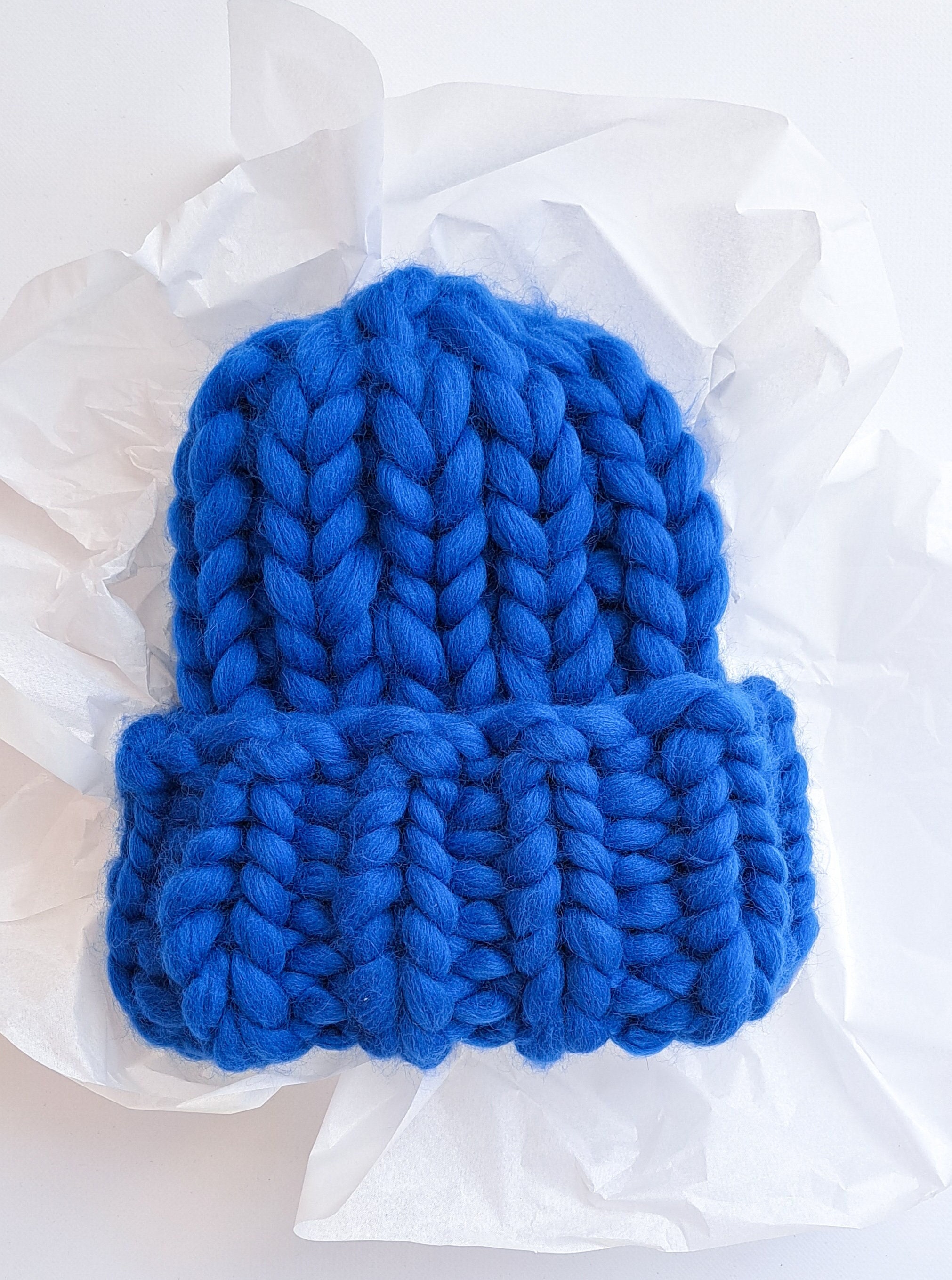 LobosMade Hand Knit Chunky Beanies - Read Description ? Bringing back some funky lil ✨scrap beanies✨ This is such  main image 3