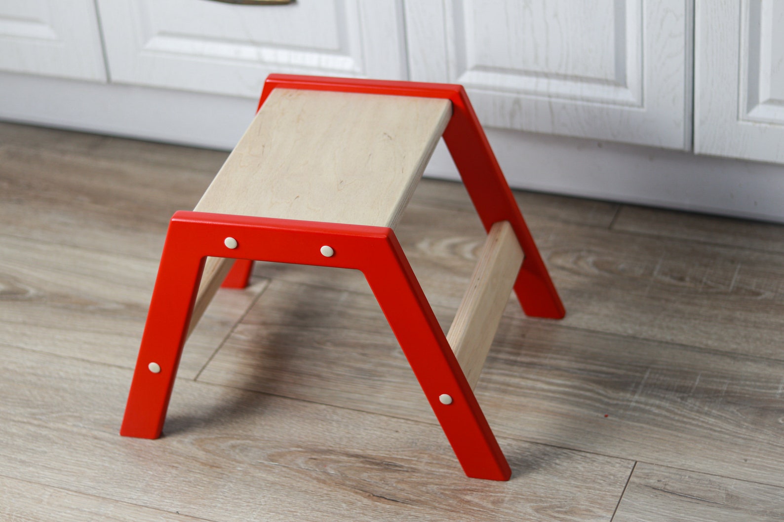 Wooden One step stool for toddler Kitchen helper stool Etsy