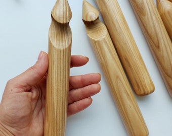 Timber crochet hook.Wooden crochet needle hooks