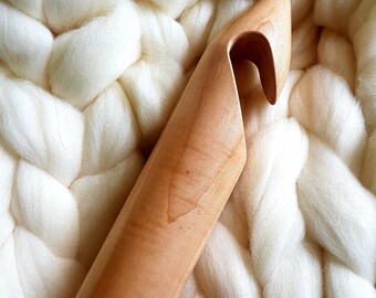 30 Mm 40 Mm 50mm GIANT Crochet Wooden Hook, Wooden Crochet Hook 