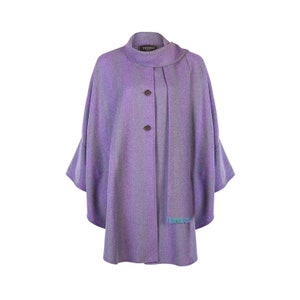 Roisin Cape, Purple & Green Stripe
