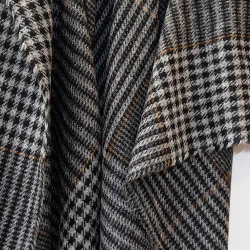 Grey & Camel Houndstooth Check Donegal Tweed Fabric - Etsy