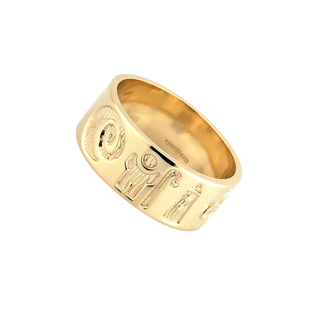 14K Yellow Gold History of Ireland Ring 14k Jewelery Yellow Gold