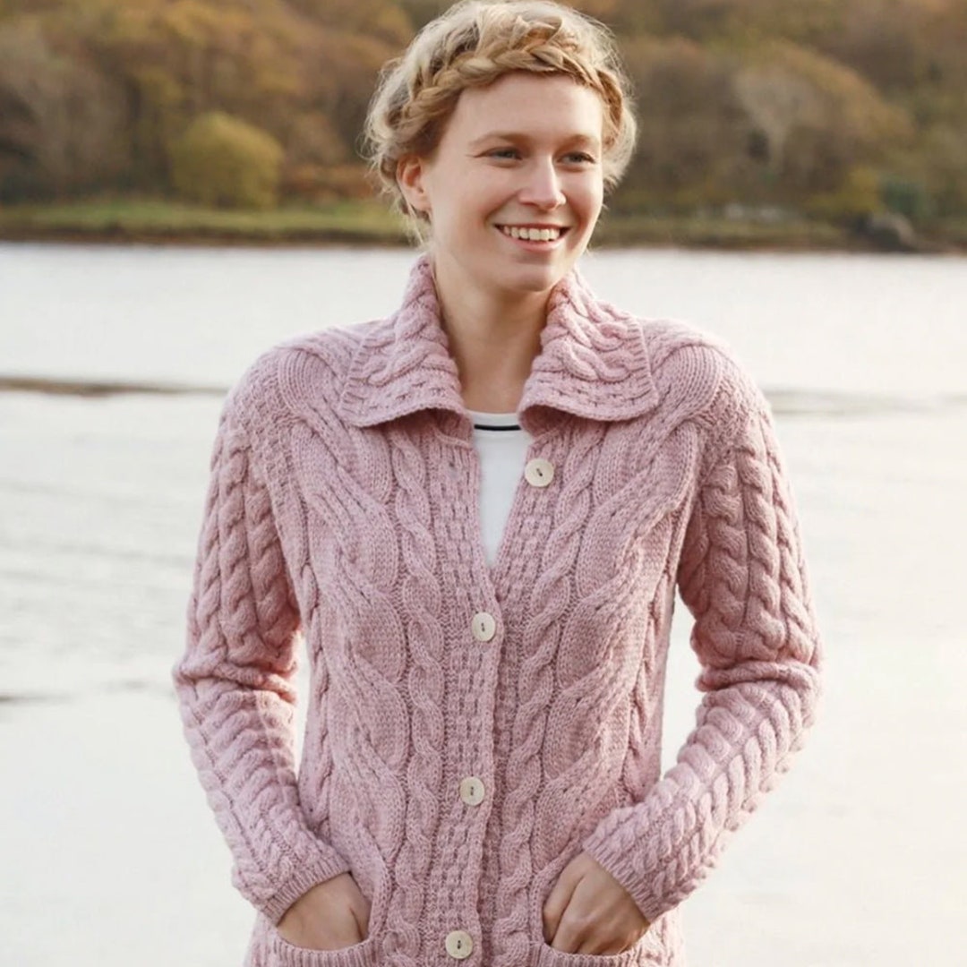 Supersoft Button Cardigan Winter Rose - Etsy