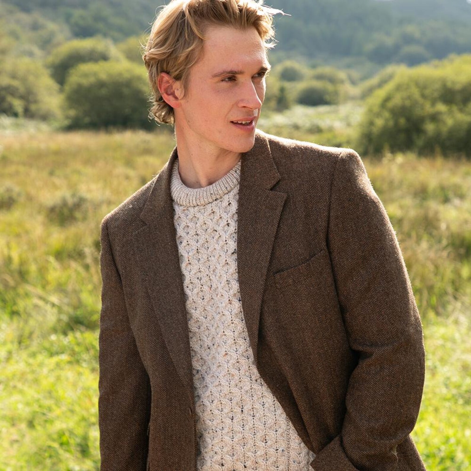 Brown Herringbone Donegal Tweed Jacket Men's Irish Tweed Etsy