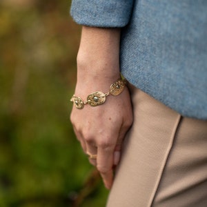 Arda Two Tone Bracelet with Rare Irish Gold