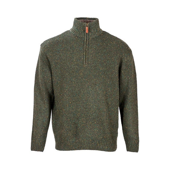 Green Lightweight Half Zip Sweater | Etsy UK