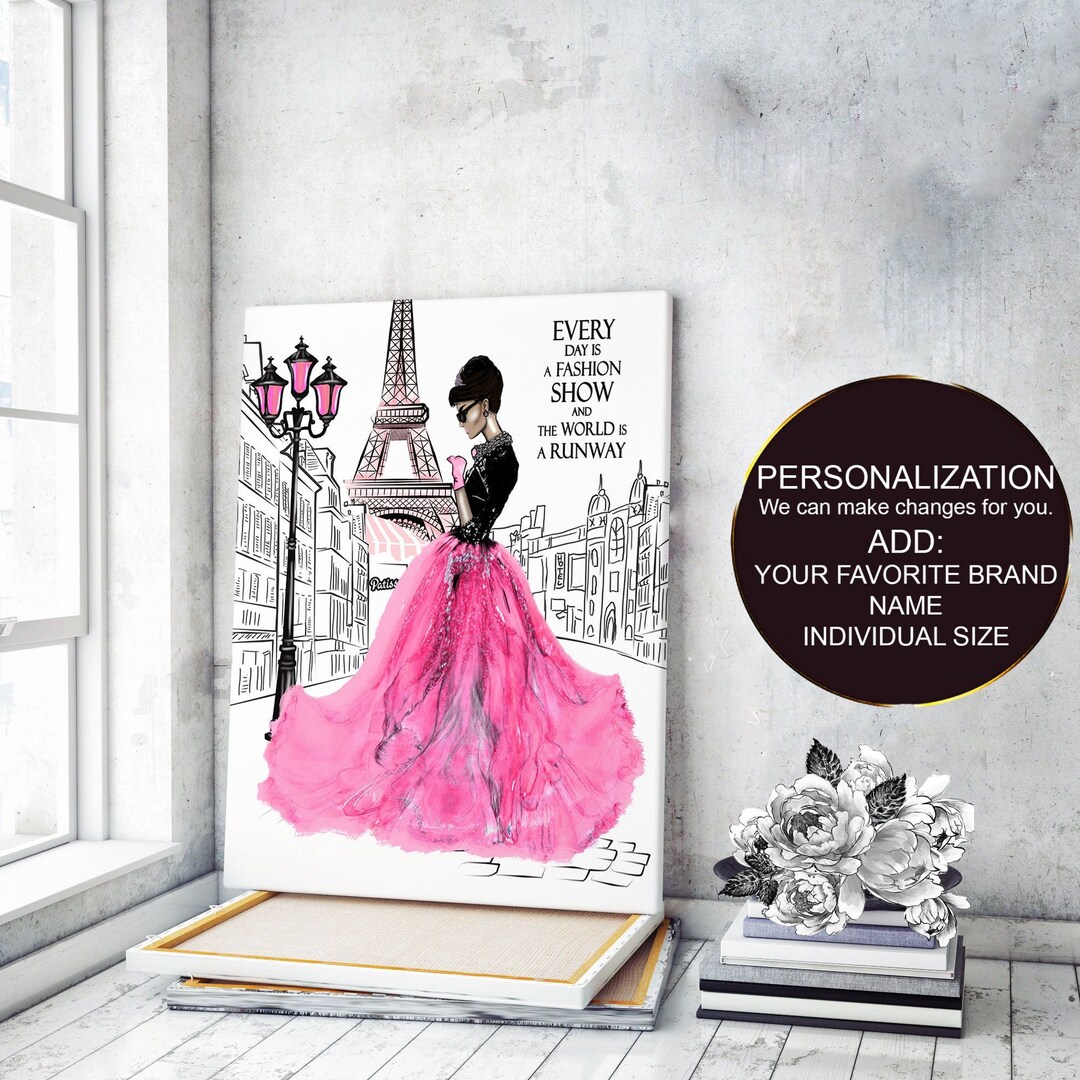 Fashion Wall Art Fashion Canvas Wall Art Fashion Print Girl - Etsy