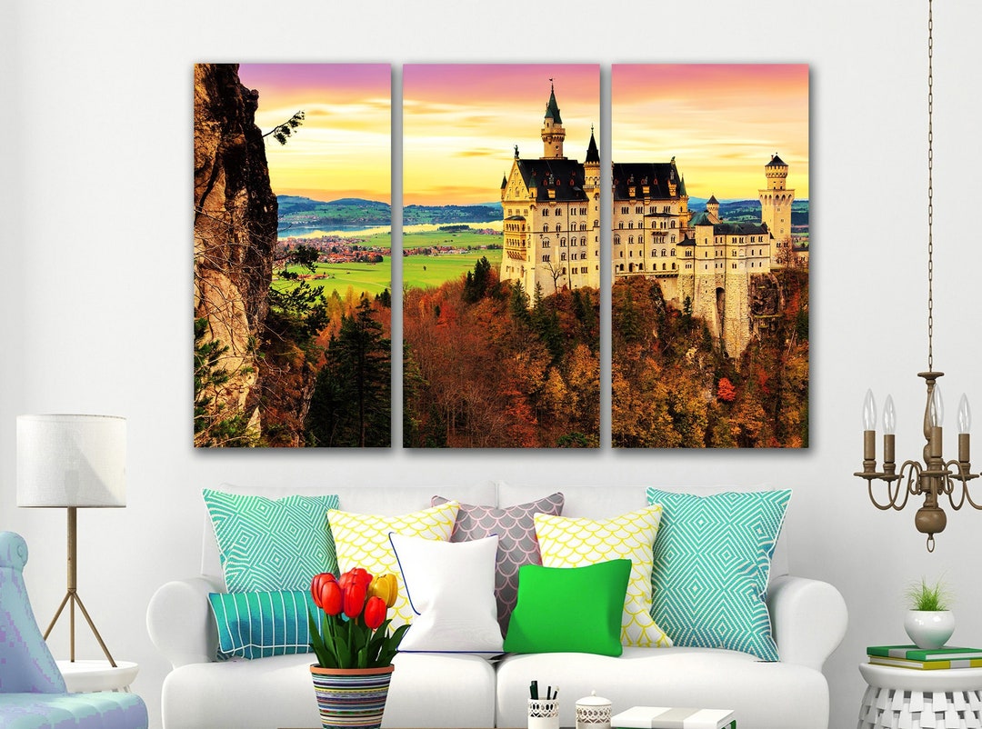 Neuschwanstein Castle Canvas Wall Art Canvas Art Germany Wall Etsy