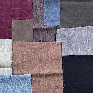 Cotton & Linen Blended, Fabric Bundle, Patchwork Bundle, Pack of 10 Pieces, 9&quot; x 7&quot; Each