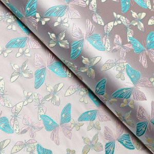 Light Pinkish Grey Brocade Fabric, 29 Inches Wide