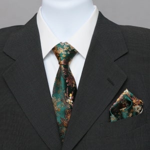 Elegant Floral Brocade Men's Tie - Perfect Wedding Accessory for Him ...