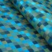 Blue Aqua Checker Brocade Fabric, Jacquard Fabric, Fabric by the Yard, 36 inches wide. 