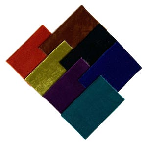 Pacote de Tecido de Veludo: 7 Peças em Cores Sortidas, Patchwork para Quilting (23,7 cm x 18,7 cm)