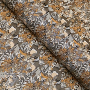 Floral Brocade Fabric, Jacquard Fabric, Fabric by the Yard, 36 Inches Wide