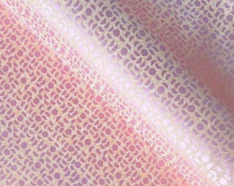 Pink Purple Brocade Fabric: Celestial Sun & Moon Jacquard, 36" Wide
