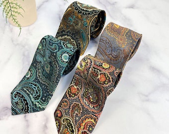 Paisley, Brocade Men's neckties, Jacquard Men's Tie, Wedding Tie, Gift for Him