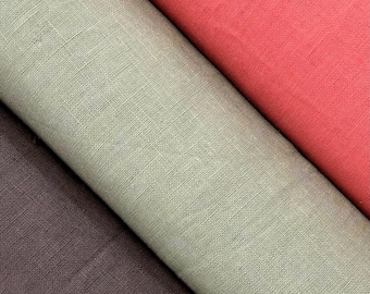 Heavy Weight Flax Linen Fabric: 300gsm Upholstery, Drapery & Crafts - 55" Wide