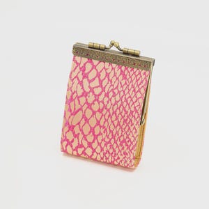 Pink, Gold Animal Skin Print Brocade Fabric, Jacquard, Damask, 36 Inches Wide. image 6