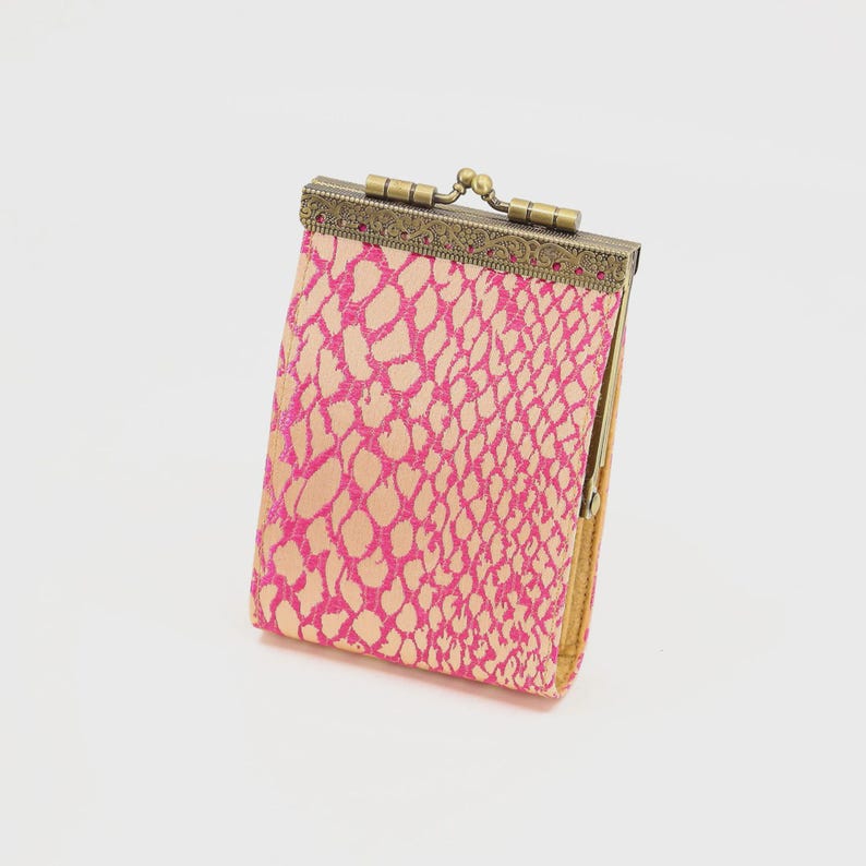 Pink, Gold Animal Skin Print Brocade Fabric, Jacquard, Damask, 36 Inches Wide. image 6