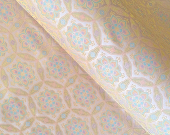 Light Pink Damask Jacquard Fabric: Elegant Baroque Style, 58" Wide