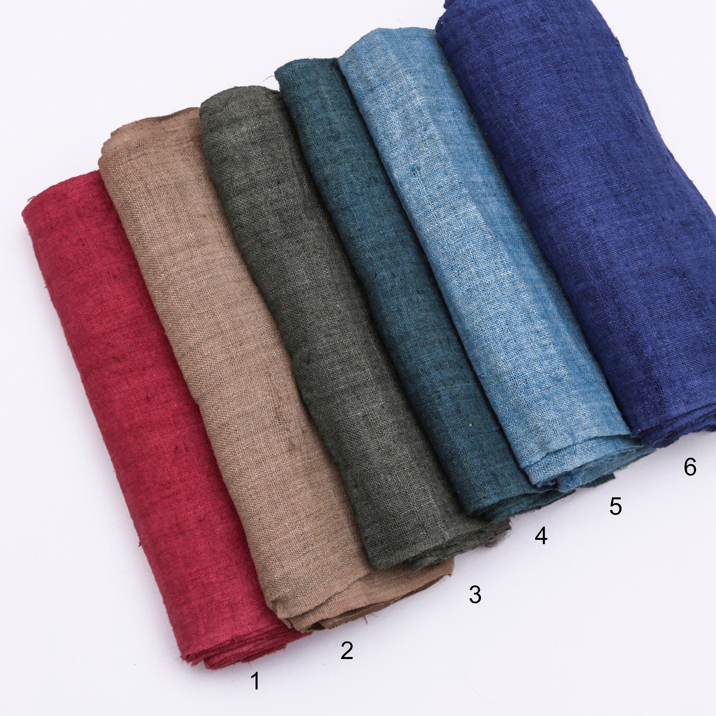 Linen Fabric Hand Woven Hand Dyed Narrow fabric 13 inched Etsy