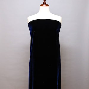 Navy Blue Velvet, Silk Velvet Fabric, Velvet fabric by the Yard, Drapery Fabric, Dress, Upholstery Fabric