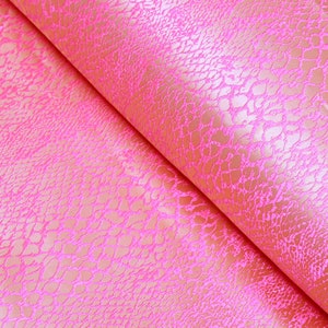 Pink, Gold Animal Skin Print Brocade fabric. Jacquard, Fabric by the Yard,36 Inches Wide.