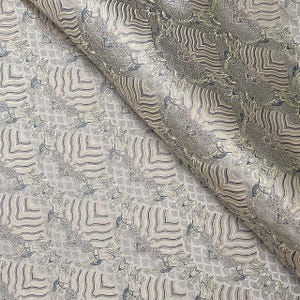 Luxury Brocade Fabric, Elegant Upholstery & Dressmaking Textile, Damask Fabric, Pastel Colors Exotic Pattern, Fabric by the Yard, 60 &quot; Wide