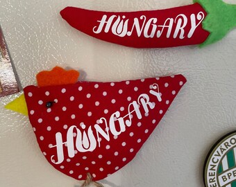 Fridge magnet, Hungarian folk art inspired gift Paprika