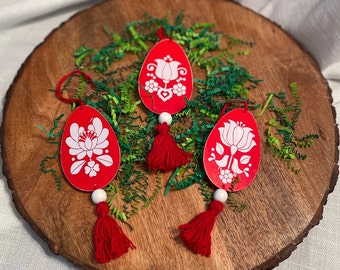 Easter Ornaments- Hungarian Folk art hanging decor-small spring gift