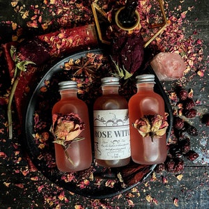 ROSE WITCH Facial Tonic ~ Botanical Beauty Remedy and Anointing Water with Elderberry & Hibiscus ~ Nurturing Self Love and Skin Rejuvenation