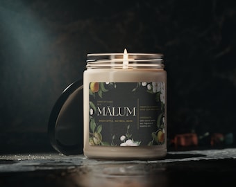 MALUM Ritual Soy Candle ~ Green Apple, Nutmeg, & Bark ~ Embark on a Journey, Grow Creativity ~ Intention Setting, Altar Witchcraft ~ 9 oz