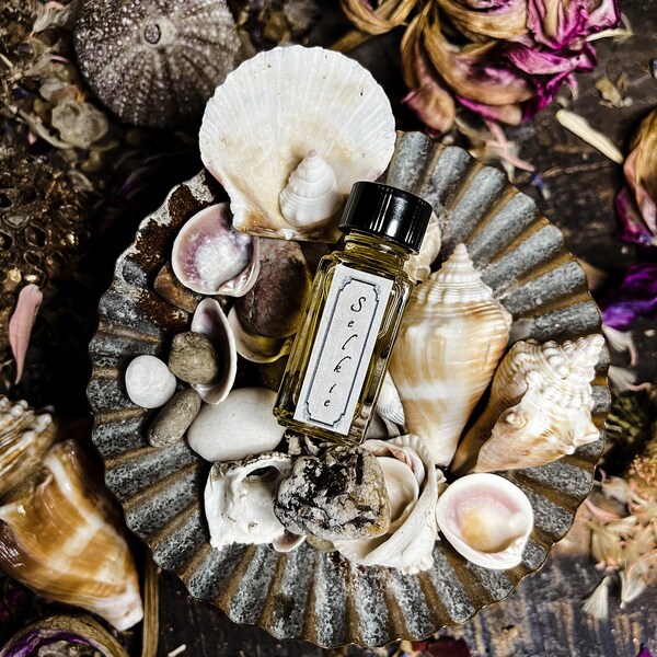 Selkie Perfume Oil ~ Spiced Exotic Citrus Cove Scented Oil for Ritual & Aroma ~ Ghostly Fragrance ~ Orange, Sandalwood, Patchouli, Ginger